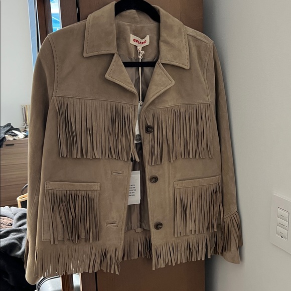 NWT Joni Suede Jacket. GRLFRND. Size Small - Picture 4 of 7